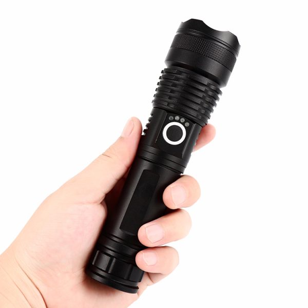 Cross-Border New P50 Strong Light Long-Range Flashlight Aluminum Alloy Telescopic Zoom Usb Charging Outdoor Lighting Flashlight - 图片 3