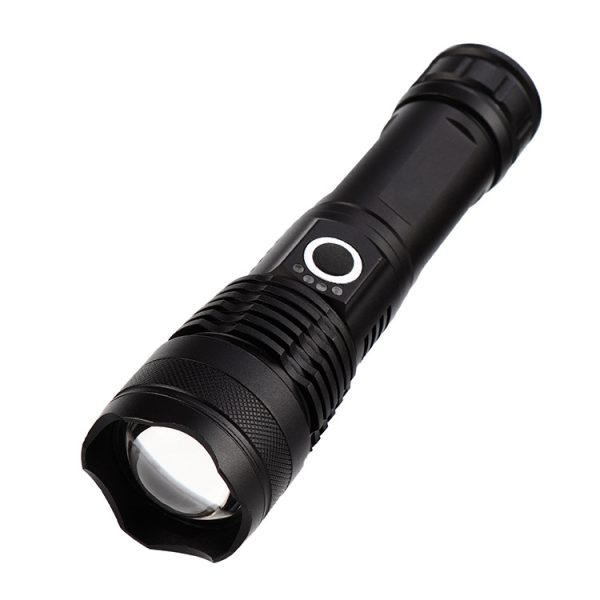 Cross-Border New P50 Strong Light Long-Range Flashlight Aluminum Alloy Telescopic Zoom Usb Charging Outdoor Lighting Flashlight - 图片 2