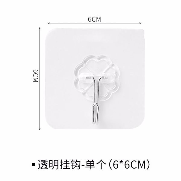 Strong Adhesive Hooks, Powerful Adhesive Hooks, No Holes, Marks, Load-Bearing Adhesive, Transparent Kitchen Wall Hooks, Strong Walls - 图片 6