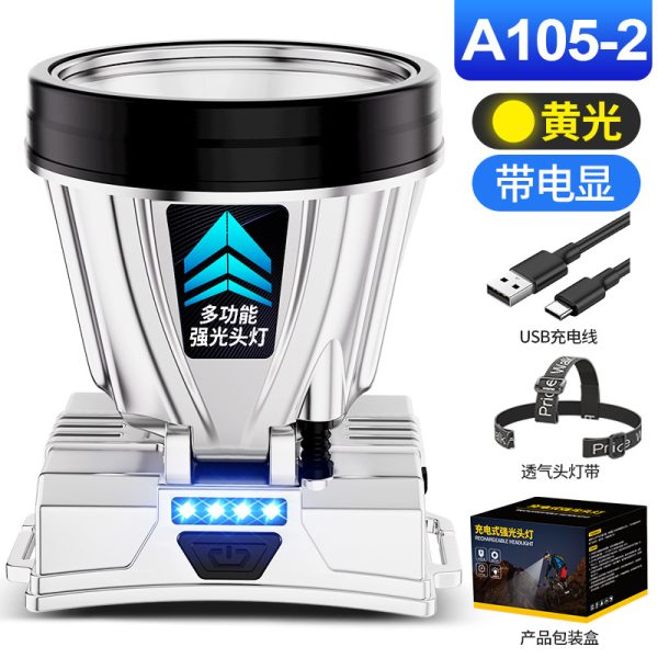 Led High-Light Long-Range Head Mounted Rechargeable Mining Lamp Outdoor Camping Night Fishing Home Emergency Stall Lamp Wholesale - 图片 15