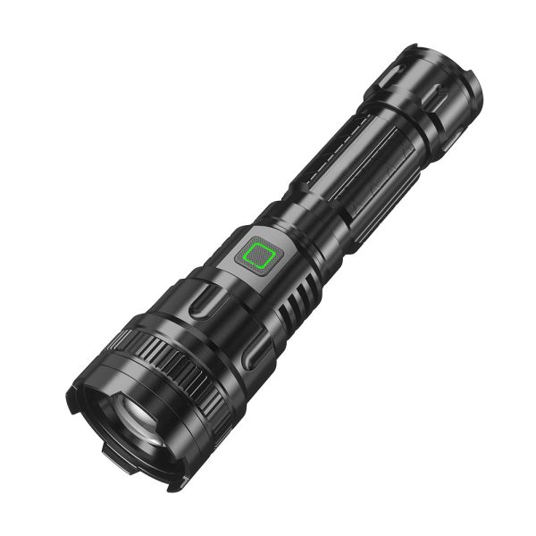 Cross-Border Led Long-Range Laser Portable Flashlight Digital Display Charging Emergency Light Patrol Flood Prevention Outdoor Bright Light Flashlight - 图片 6