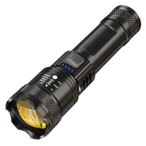 Cross-Border Ultra-Strong Light Long-Range Charging Flashlight Outdoor Patrol Focus Zoom Aurora Cannon Large Flood Laser Cannon Light - 图片 5