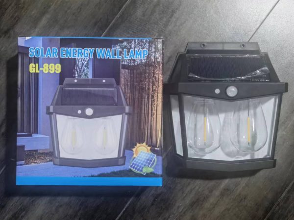 Outdoor Solar Small House Light Induction Tungsten Wire Warm Light Wall Light Courtyard Villa Garden Waterproof House Wall Light - 图片 7