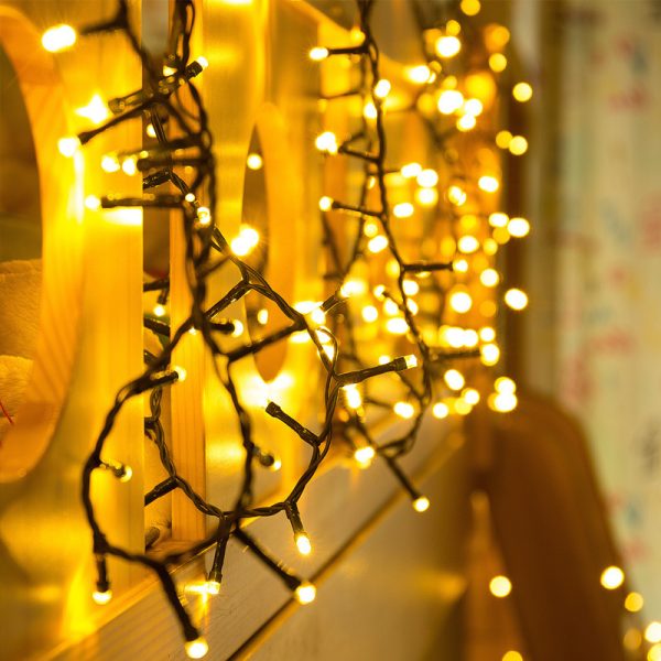 Source Factory 20 Meters Black Line With Flash Bubble Led Light Outdoor Waterproof Male And Female Insert Lighting Project Full Of Star Light String - 图片 4