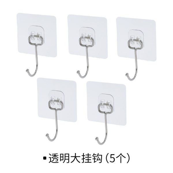 Strong Adhesive Hooks, Powerful Adhesive Hooks, No Holes, Marks, Load-Bearing Adhesive, Transparent Kitchen Wall Hooks, Strong Walls - 图片 11