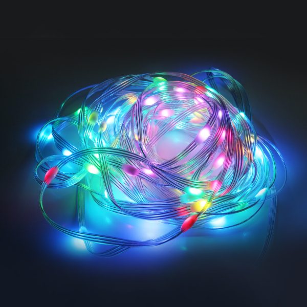 5V Fantasy Color Bluetooth Leather Line Light Set Rgb Fantasy Color String Marble Mobile App Control Christmas Atmosphere Decoration - 图片 4