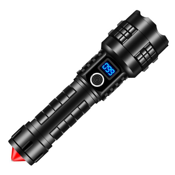 Cross-Border Hottest Charging Super Bright P70 Digital Flashlight Outdoor Long-Range Aluminum Alloy Zoom White Laser Flashlight - 图片 5