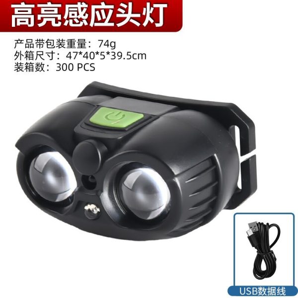 Intelligent Sensing Usb Charging Induction Headlight Led Night Fishing Portable Bright Light Night Running Small Headlight Outdoor Headlight - 图片 7
