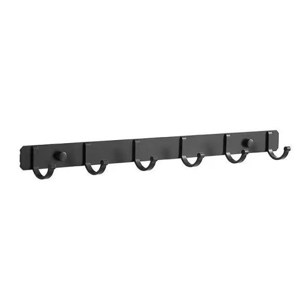 Space Aluminum Hole-Free Hook Powerful Adhesive Wall-Mounted Hook Bathroom Toilet Door Rear Adhesive Wall Coat Rack - 图片 5