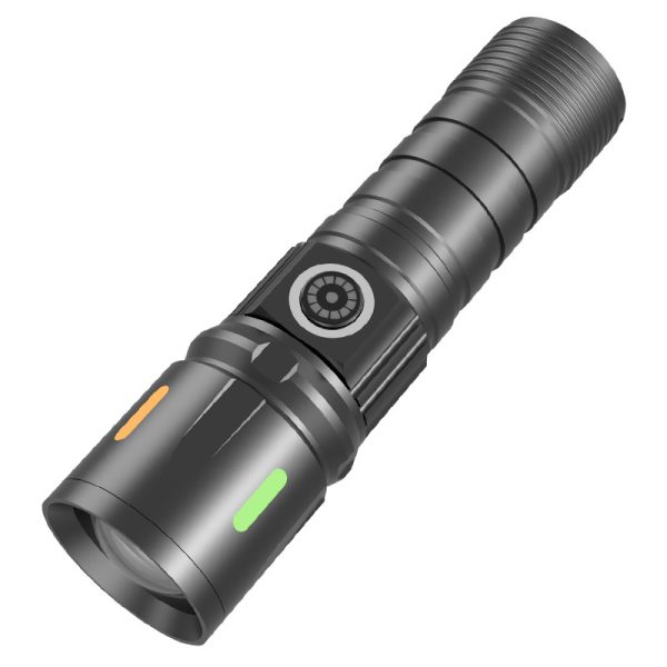 Cross-Border New Product Strong Light Flashlight Outdoor Ultra-Bright Long-Range Telescopic Portable White Laser Charging Laser Gun Flashlight - 图片 5