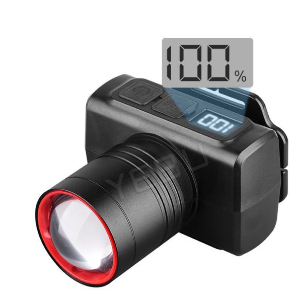 Cross-Border Intelligent Induction Headlight Head Mounted P50 Strong Basal Headlight Mine Lamp Outdoor Work Lamp Led Electric Display Fishing Lamp - 图片 14