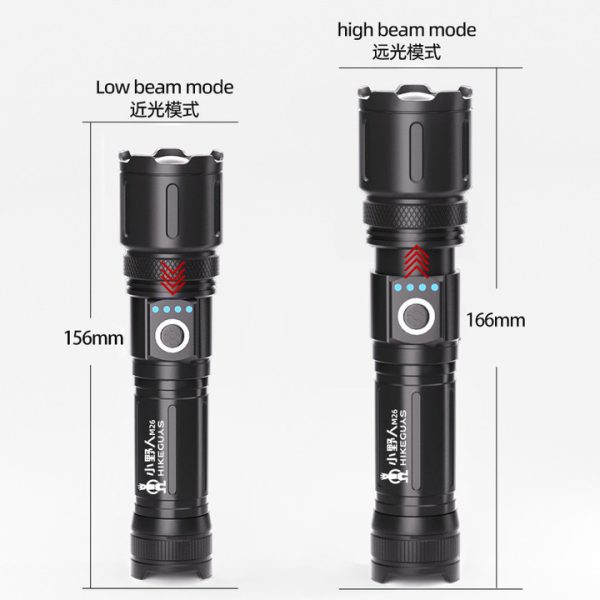 Cross-Border Outdoor Zoom Emergency Lighting For Convenient Charging Flashlight Laser Long-Range Led Fire Flashlight - 图片 3