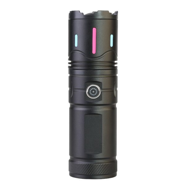 White Laser Flashlight Fluorescent Colorful Long-Range Long-Term Battery Life Ultra Bright Cob Warning Light Strong Flashlight House Light - 图片 5