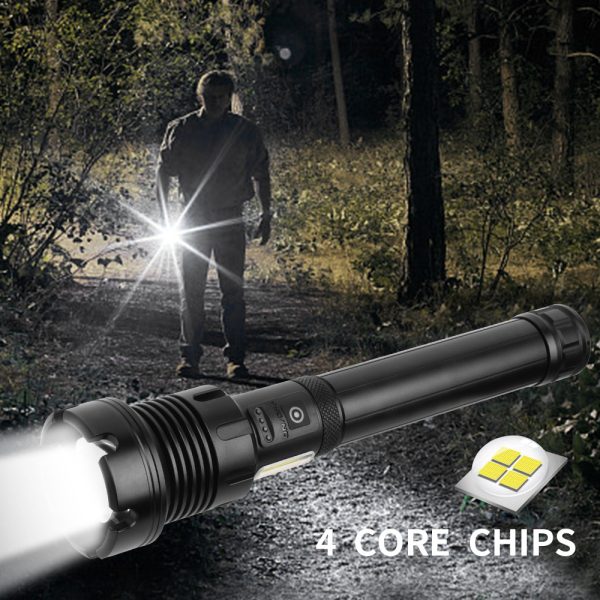Cross-Border New P90 Strong Light Flashlight Usb Charging P70+Cob Lamp Work Light P160 Red And White Light - 图片 3