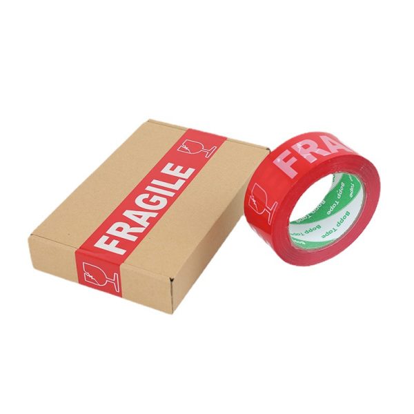 Special Warning For Tape Express Delivery Box Sealing And Export Packaging Paper Large Roll Fragil English Fragile Glass Cup - 图片 5