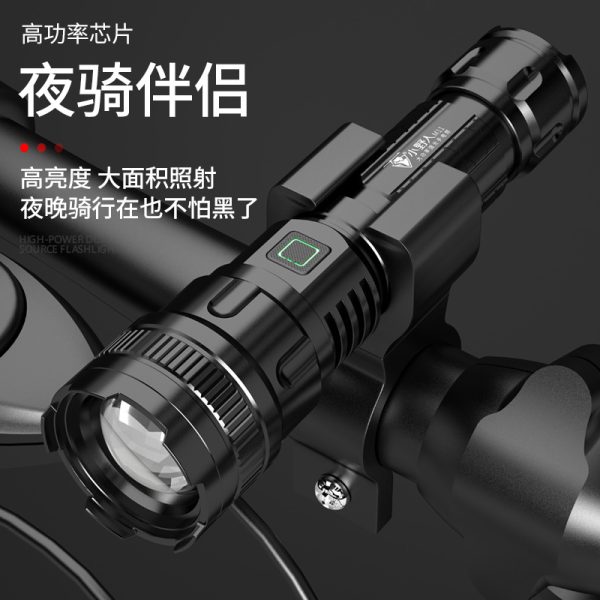New Hot-Selling Usb Charging Round Laser Bright Light Aluminum Alloy P50 Flashlight Telescopic Mini Zoom Long-Range Outdoor - 图片 4