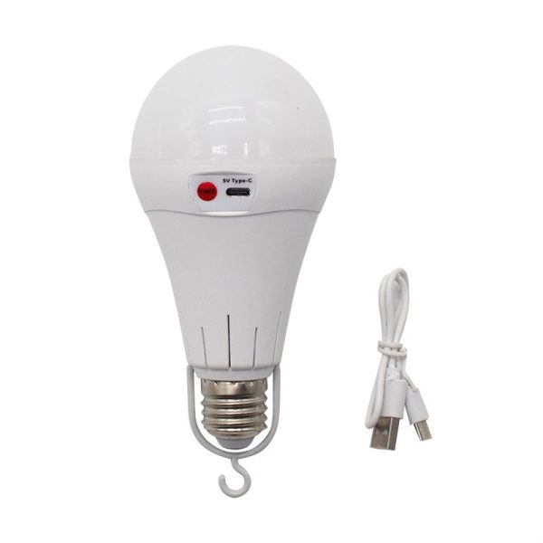 Three-Speed Adjustable Emergency Light E27 Screw Port Power Outage Led Ball Bubble Usb Charging Camping Emergency Night Market Light Bulb - 图片 5
