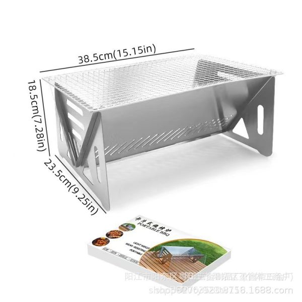 Outdoor Card Stove Portable Charcoal Stove Wood Fire Stove Disposable Stove Barbecue Grill Grill Folding Grill Grill Grill Grill - 图片 7