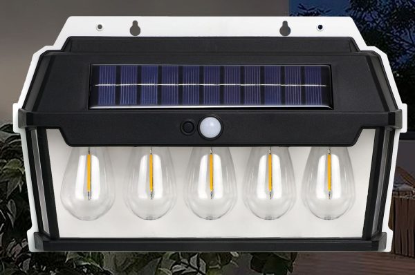 Outdoor Solar Small House Light Induction Tungsten Wire Warm Light Wall Light Courtyard Villa Garden Waterproof House Wall Light - 图片 13