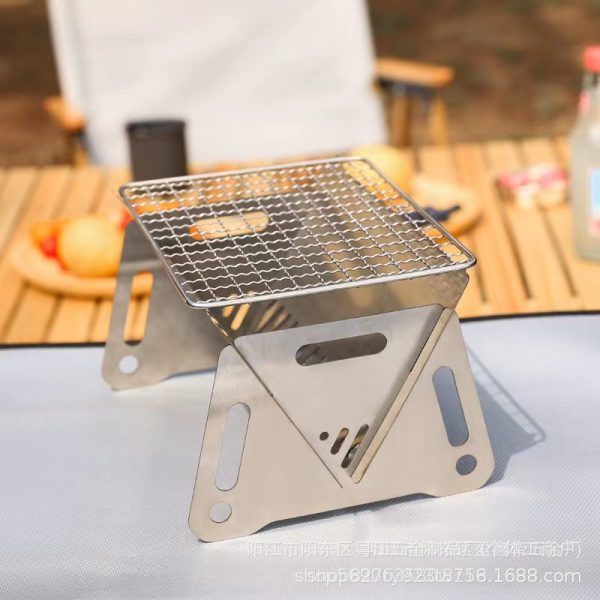 Outdoor Card Stove Portable Charcoal Stove Wood Fire Stove Disposable Stove Barbecue Grill Grill Folding Grill Grill Grill Grill - 图片 3