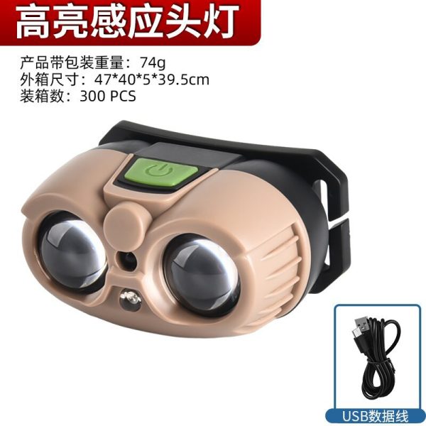 Intelligent Sensing Usb Charging Induction Headlight Led Night Fishing Portable Bright Light Night Running Small Headlight Outdoor Headlight - 图片 6