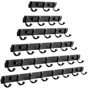 Space Aluminum Hole-Free Hook Powerful Adhesive Wall-Mounted Hook Bathroom Toilet Door Rear Adhesive Wall Coat Rack