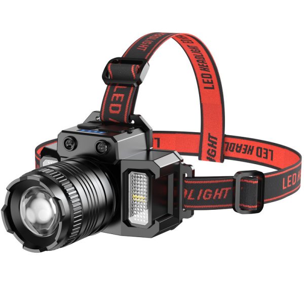 Cross-Border Intelligent Induction Headlight Head Mounted P50 Strong Basal Headlight Mine Lamp Outdoor Work Lamp Led Electric Display Fishing Lamp - 图片 5
