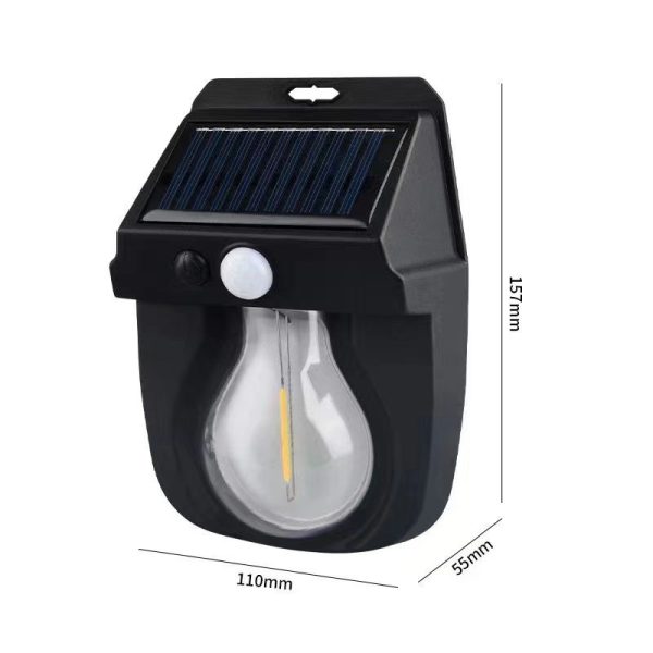 Outdoor Solar Small House Light Induction Tungsten Wire Warm Light Wall Light Courtyard Villa Garden Waterproof House Wall Light - 图片 10
