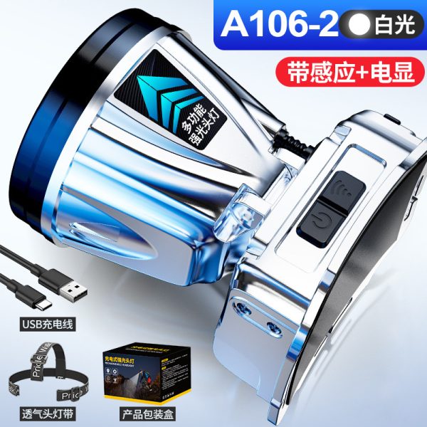 Led High-Light Long-Range Head Mounted Rechargeable Mining Lamp Outdoor Camping Night Fishing Home Emergency Stall Lamp Wholesale - 图片 7