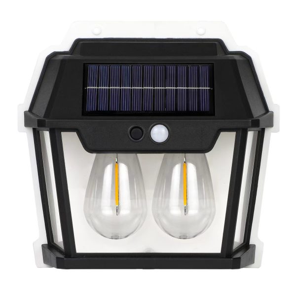Outdoor Solar Small House Light Induction Tungsten Wire Warm Light Wall Light Courtyard Villa Garden Waterproof House Wall Light - 图片 9