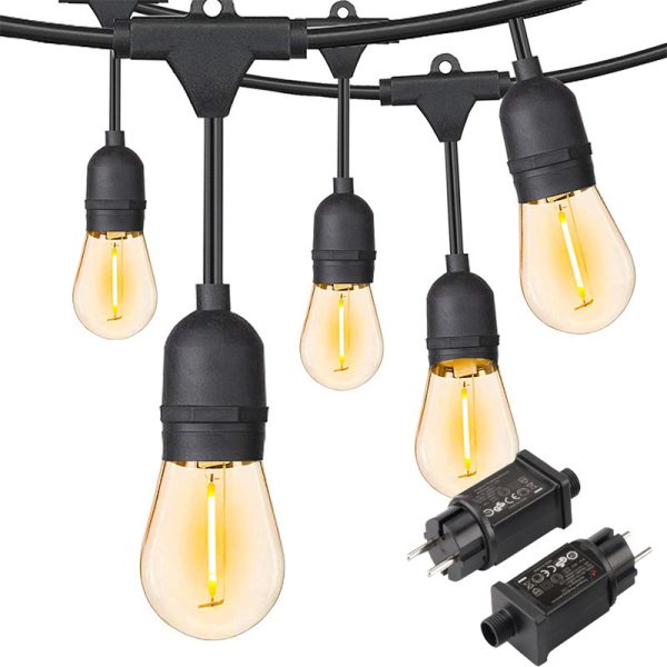 Outdoor Waterproof S14 Light String Hanging Garden Light Running Lantern Festival Lighting Atmosphere Decorative Light Solar Light String - 图片 8
